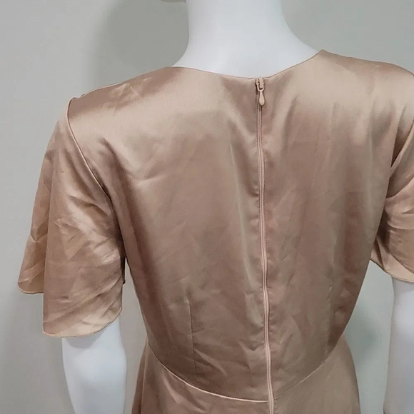 NWOT Show Me Your MuMu Rome Twist Gown in Champagne Luxe Satin - Picture 7 of 10